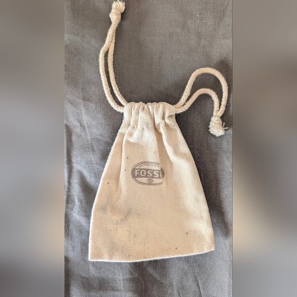 Fossil Accessories - Fossil Beige Drawstring Bag 5"